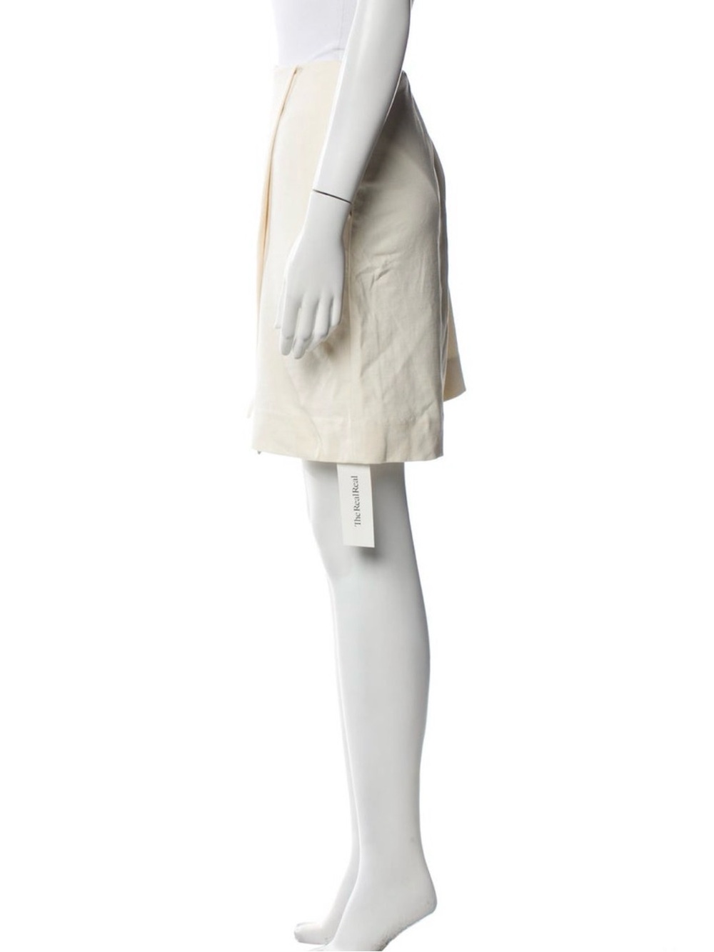 The Row  High-Rise Shorts in Cream 12